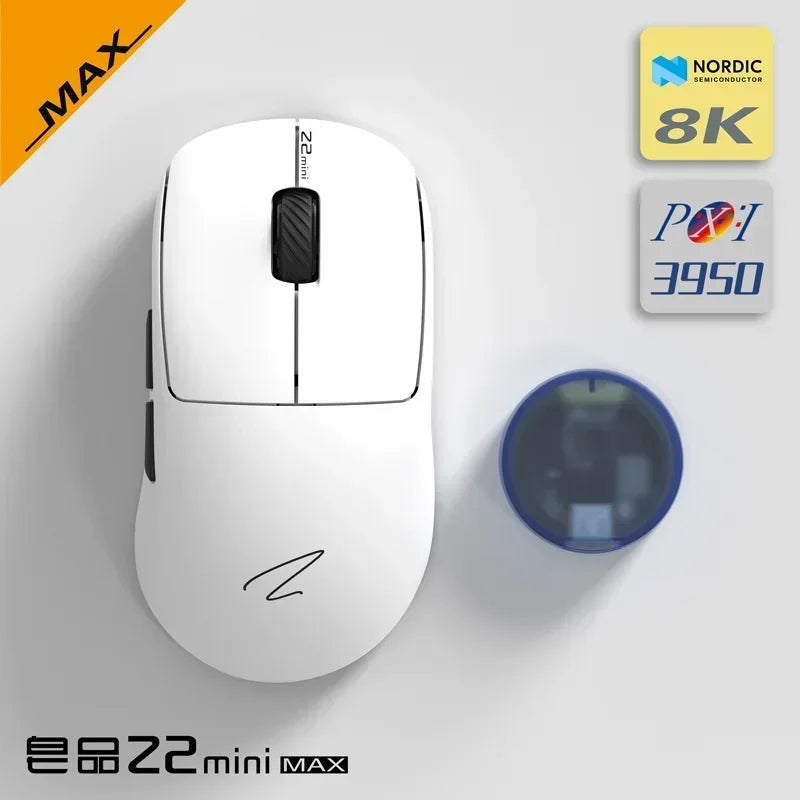 Zaopin Z2 Mini MAX 3Mode Gaming Mouse 2.4G Bluetooth 8K Wireless Low Latency Gamer Mouse Office E-sports Customized Mouse Gifts