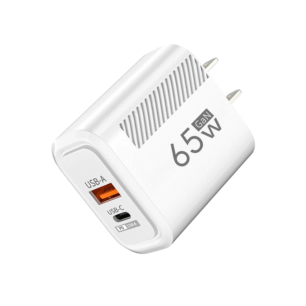 65W USB C Charger Charger Fast Charging EU/US Plug Charger Adapter For iPhone Samsung Xiaomi Phone Type C Quick Charge Charger