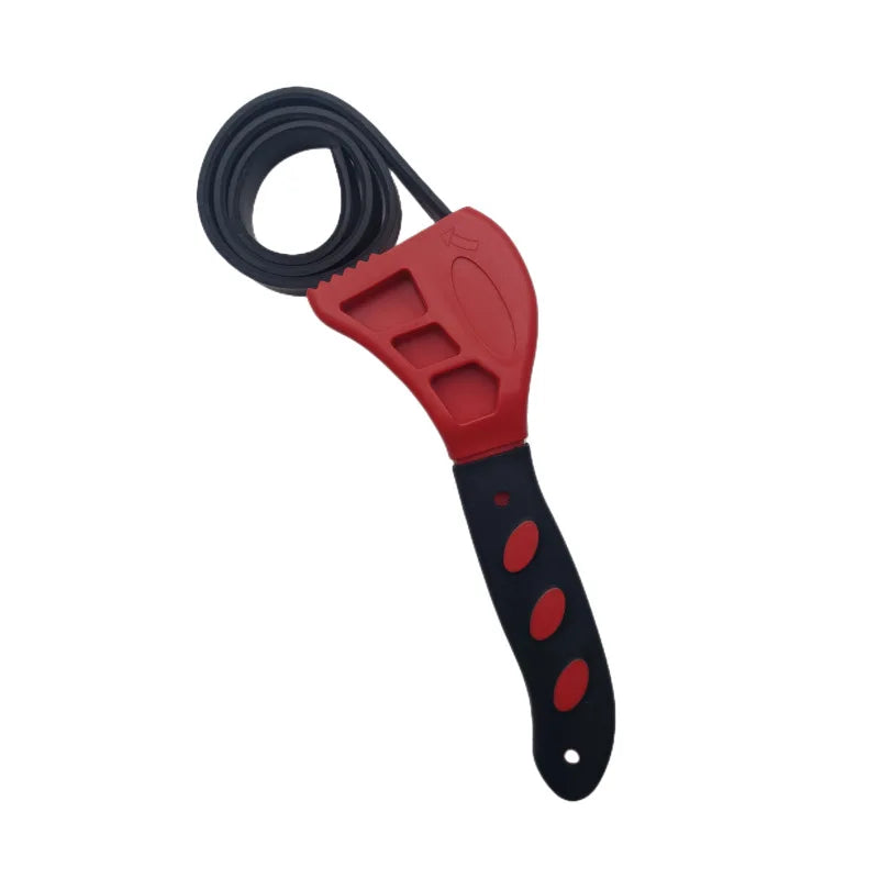 6inch Belt Wrench Oil Filter Puller Strap Spanner Chain Wrench Strap Opener, Adjustable Disassembly Tool