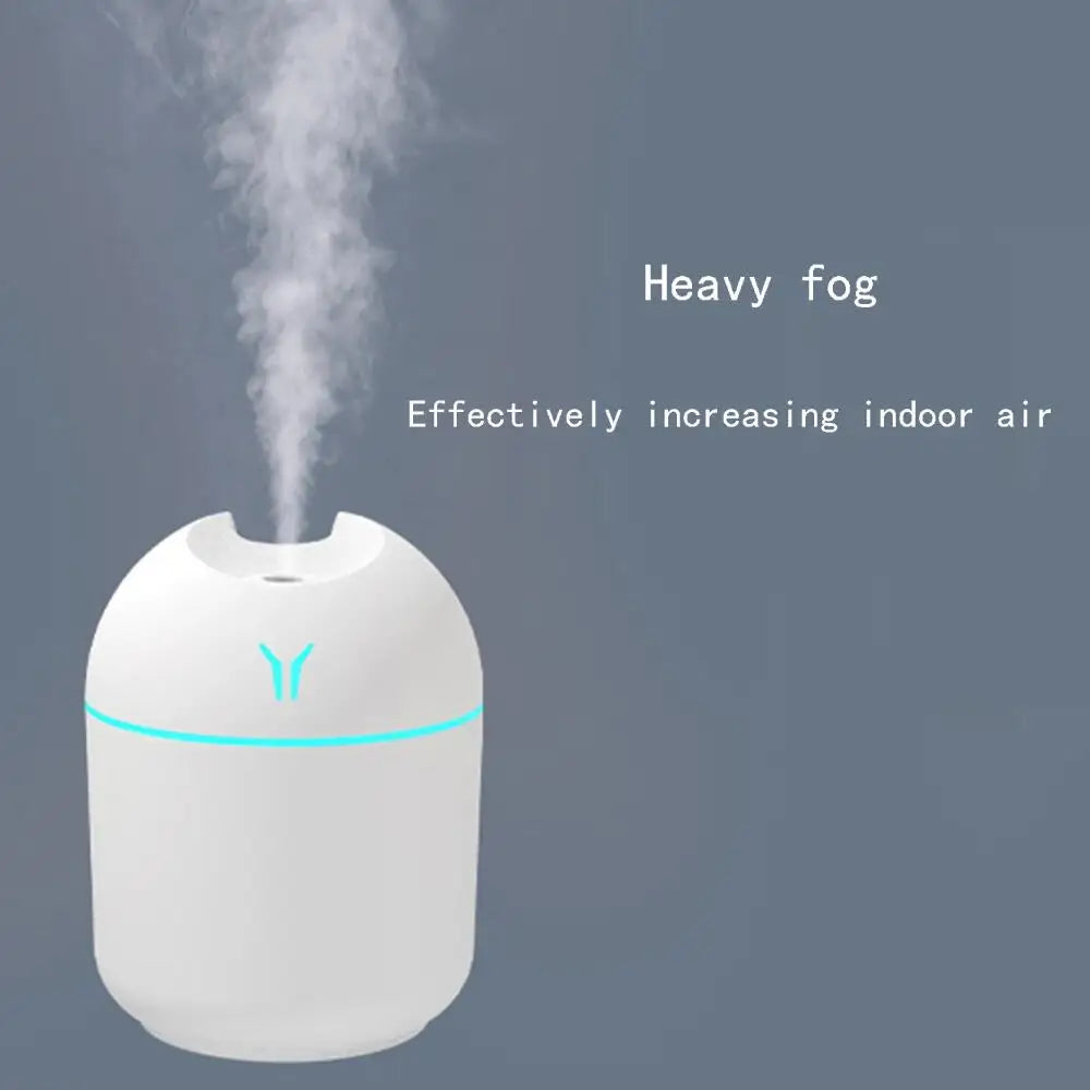 250ML USB Mini Air Humidifier Aroma Essential Oil Diffuser For Home Car Ultrasonic Mute Mist Maker Diffuser with LED Color Lamp