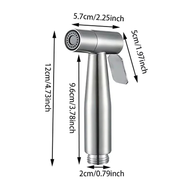 Toilet Sprayer Gun Stainless Steel Hand Bidet Faucet for Bathroom Hand Sprayer Shower Head Self Cleaning Bathroom Fixture
