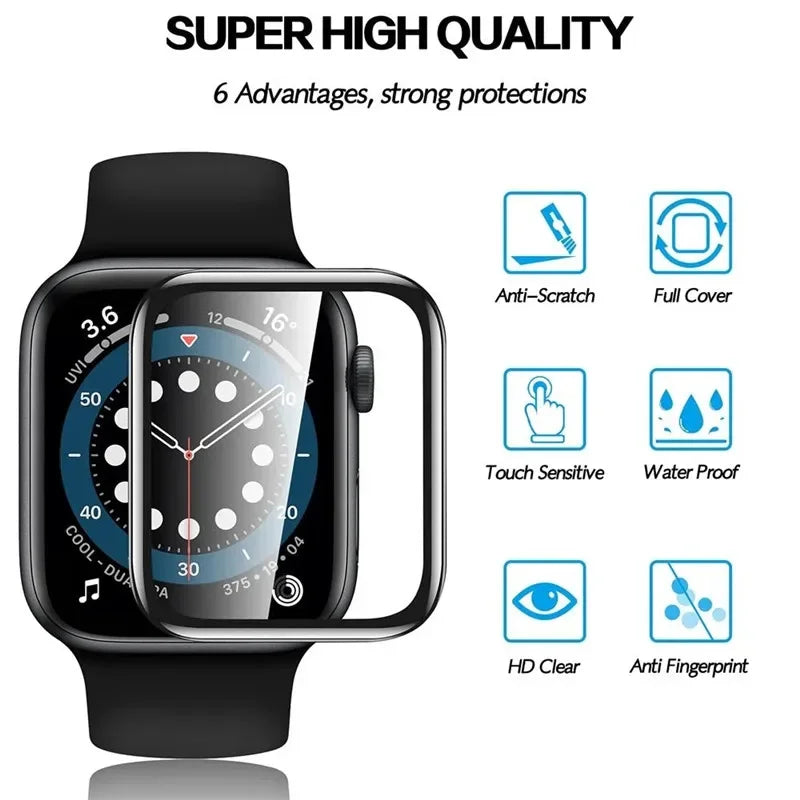5PCS Screen Protector for Apple Watch 10 9 8 7 6 5 11 40MM 41MM 42MM 44MM 45MM 46MM Ceramic Film for IWatch Ultra 49MM Not Glass