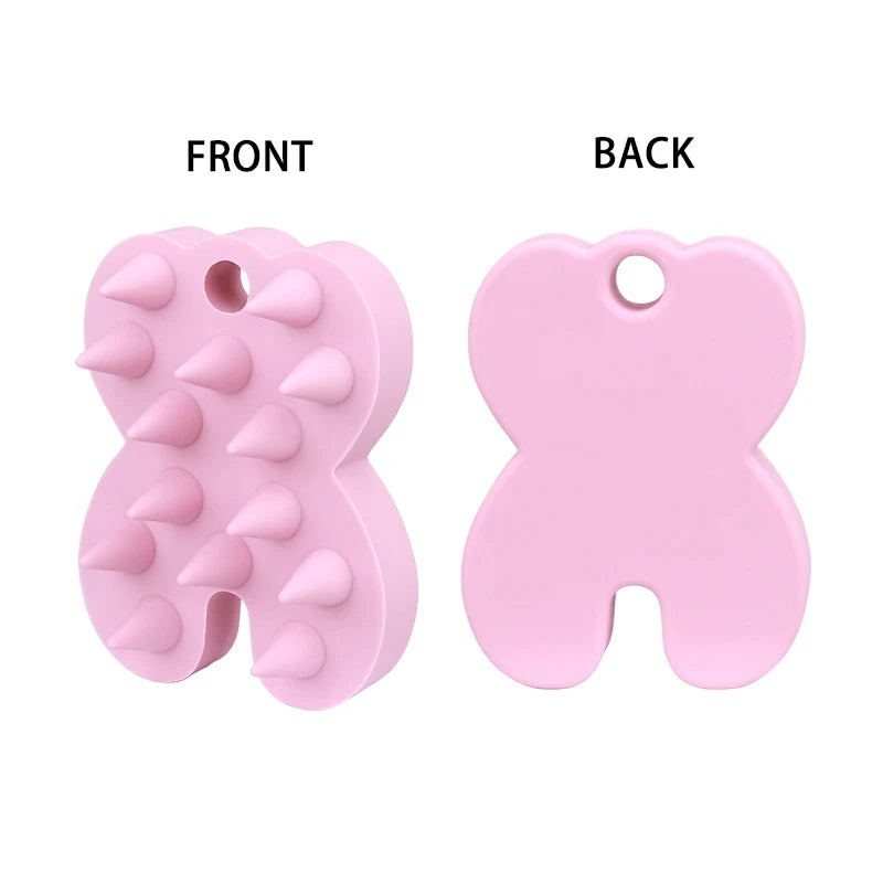 Silicone Shampoo Brush Head Scalp Massage Comb Hair Root Itching Clean The Scalp Thoroughly Body Massage Brush Bath Brush