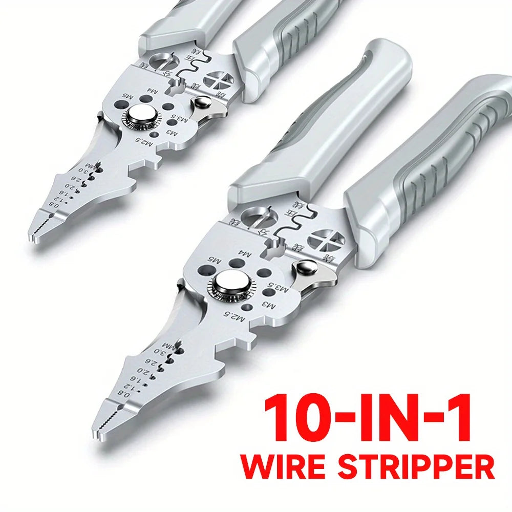Electrician Pliers with Wire Stripper, Cutter & Separator – Durable Sharp Tool for DIY Cable Repair, Easy to Use, 10-in-1 Design
