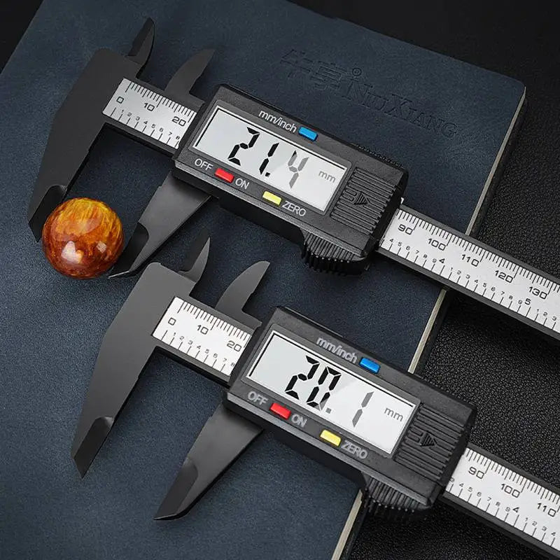 AIRAJ 150MM Vernier Caliper Plastic Digital Caliper, Inch Metric Fraction Conversion, Large LCD Display Measurement Tool