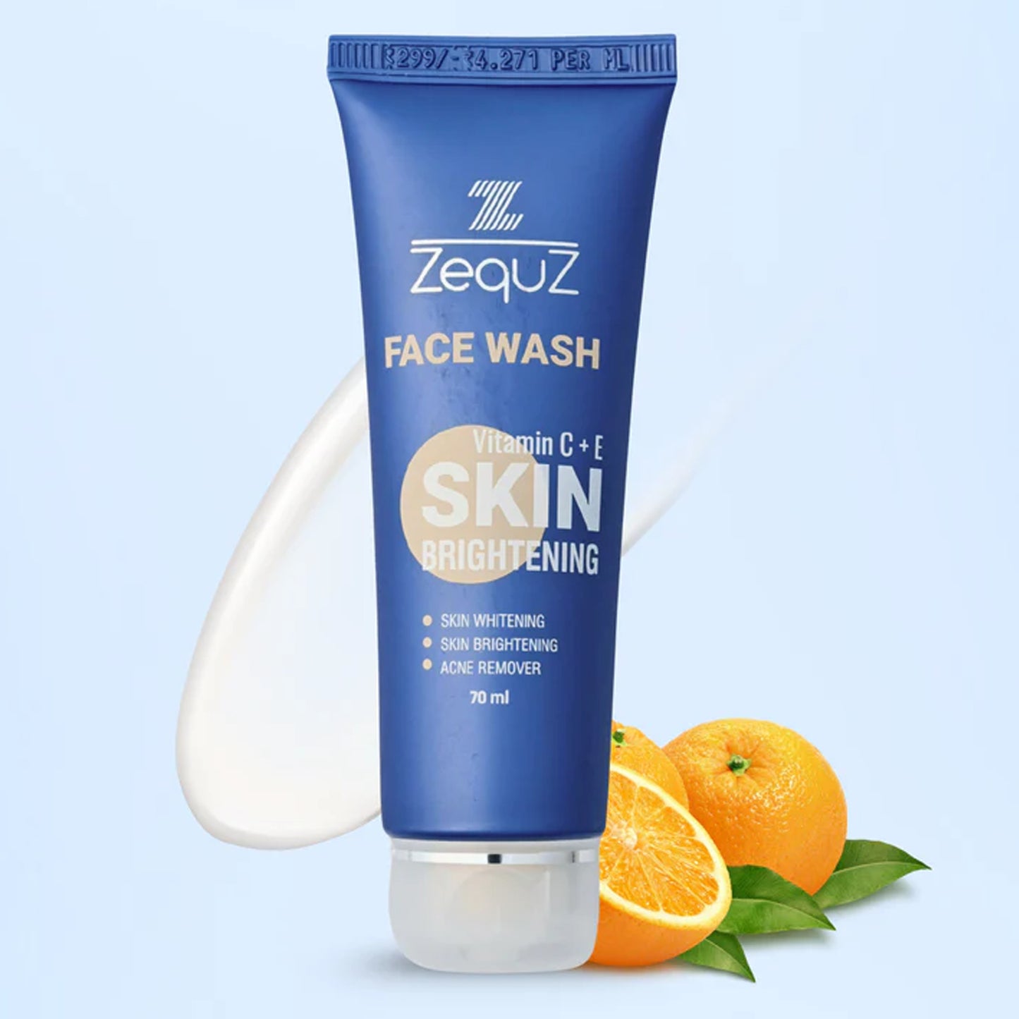 Zequz Vitamin C + E Brightening Face Wash - (1 Pc 70 Ml)