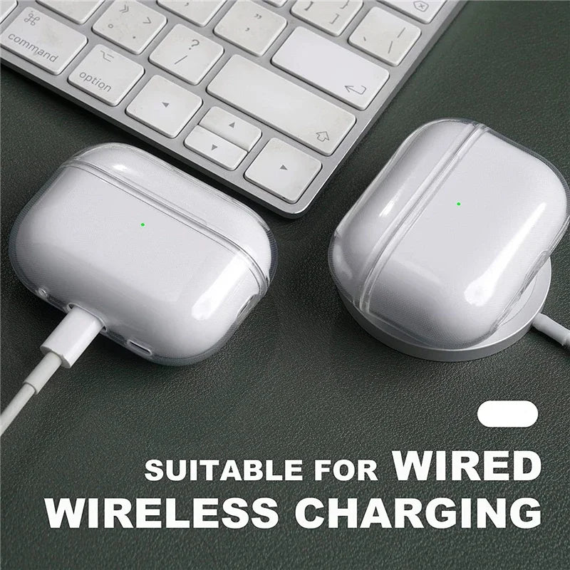 Clear Soft TPU Earphone Case with Lanyard Strap for Airpods Pro 2 3 2nd Generation Air Pods 4 3 1 3rd 2024 Gen Cover Accessories