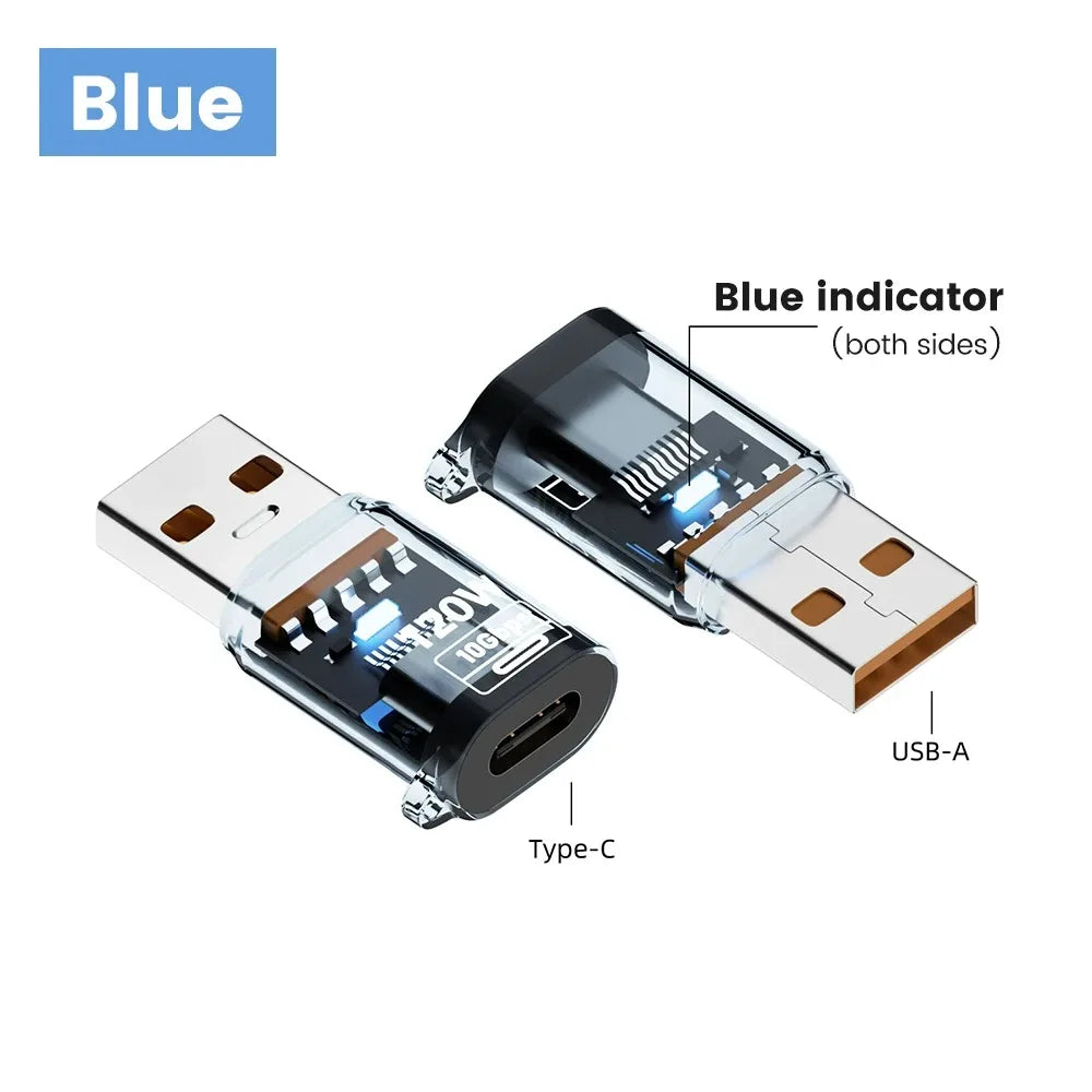 USB 3.2 to Type C Adapter OTG Fast Charging 120W 10GB High Speed Data Audio Transfer For PC Tablet Xiaomi Huawei USB C Converter