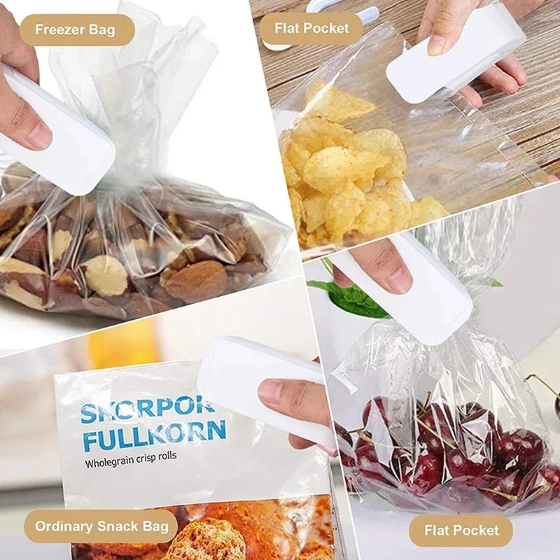 1pc Mini Heat Bag Sealing Machine Package Sealer Bags Thermal Plastic Food Bag Closure Portable Sealer Kitchen Accessories Tools