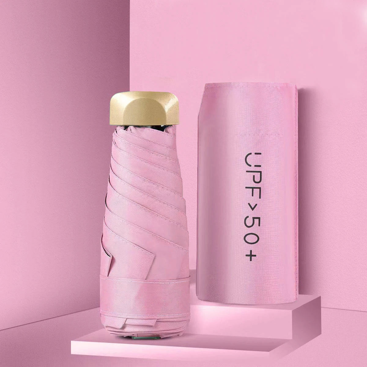 Mini Sunumbrella pocket Umbrella Vinyl folding UV protection sunshade pocket umbrella Capsule umbrella zwq