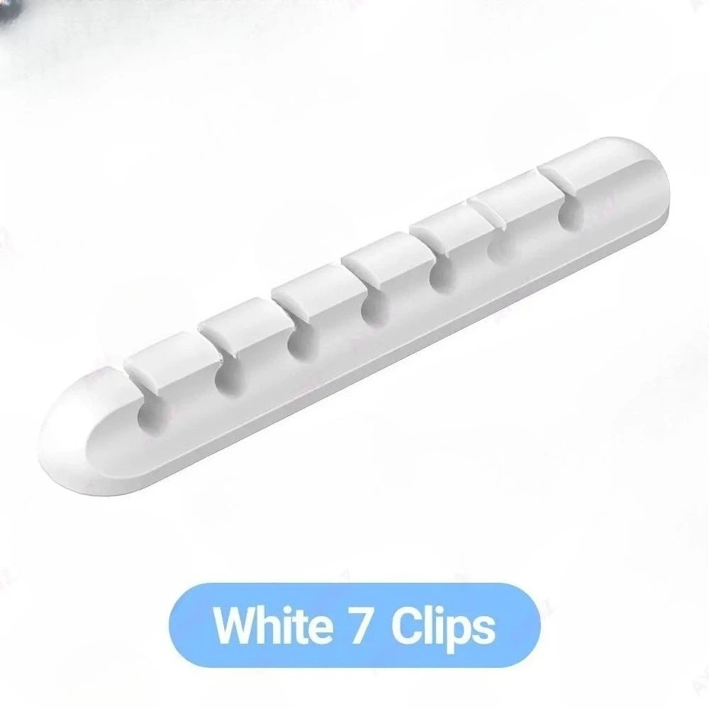 Wholesale Clips Cable Holder for MouseHeadphone Wire Organizer Cable Organizer Silicone USB Cable Winder Desktop Tidy Management