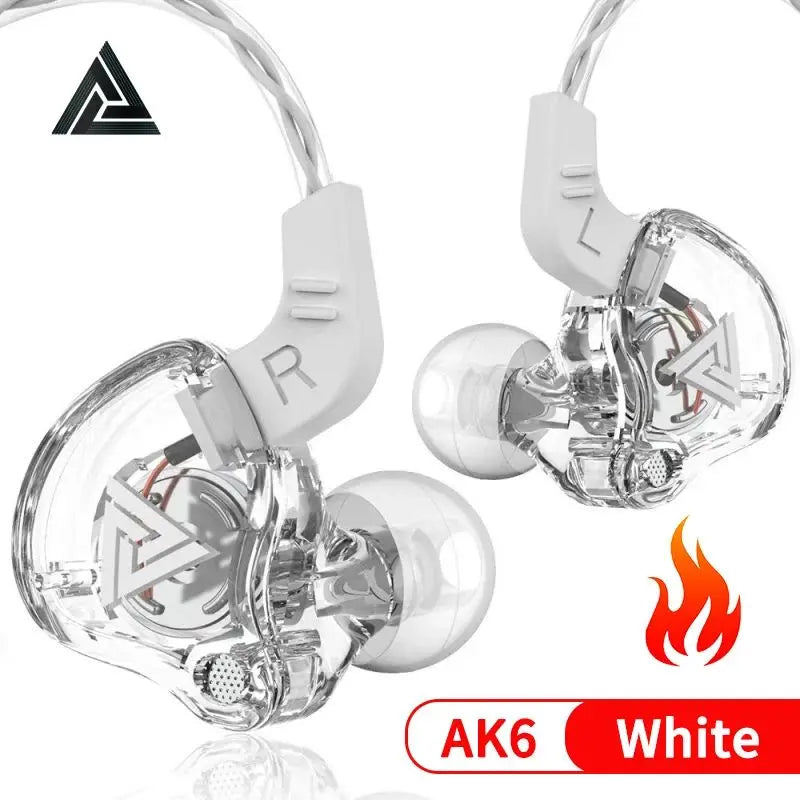 3.5MM Headset Music Earbuds In Ear With Mic Original QKZ AK6 Copper Driver HiFi Wired Earphone Race Sport Headphone Bass Stereo