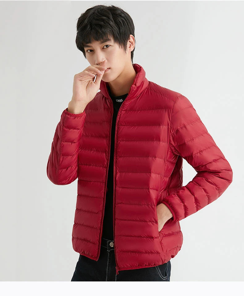 Man 90% Down Jacket Winter Qualitative Parkas Ultra Light Stand Collar Waterproof Outerwear Coat Windbreaker Jaqueta Masculino