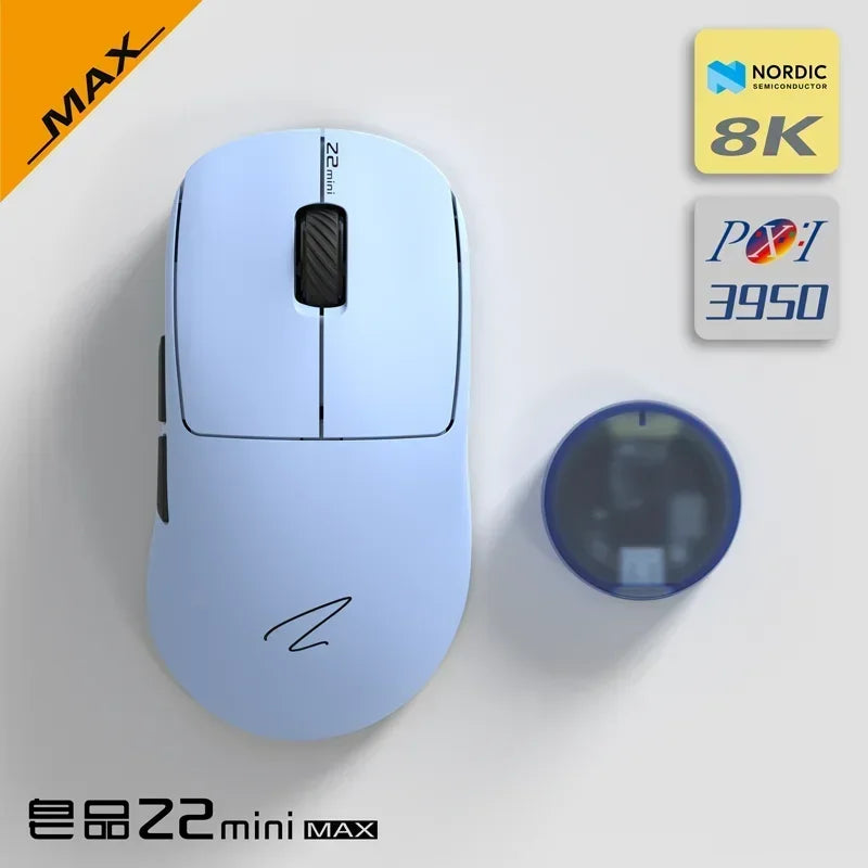 Zaopin Z2 Mini MAX 3Mode Gaming Mouse 2.4G Bluetooth 8K Wireless Low Latency Gamer Mouse Office E-sports Customized Mouse Gifts