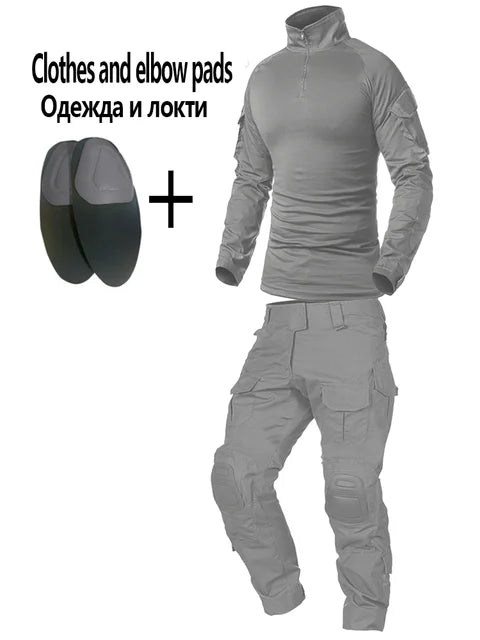 Military Uniform Camouflage Tactical Multicam Suit Men Airsoft Combat Paintball Shirt Coat Pant Soldier Sniper Hunting Clothes