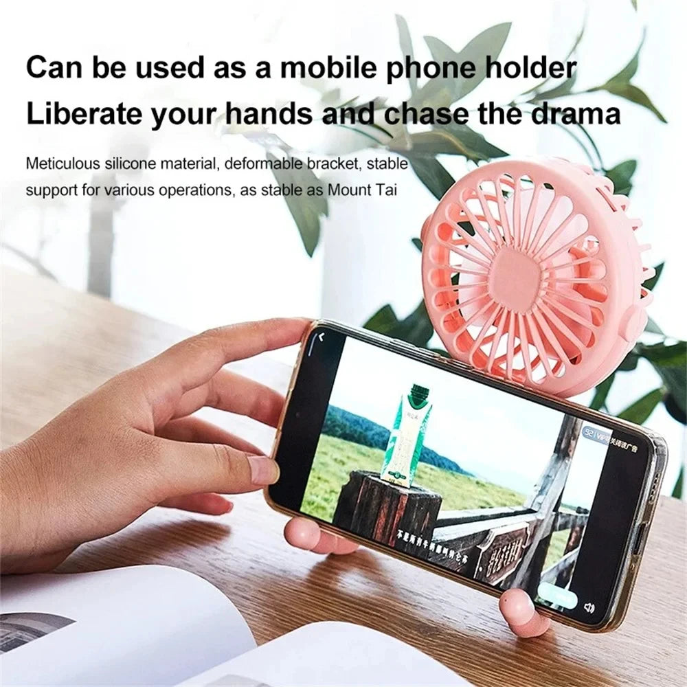 Portable Oscillating Pram Fan Mini Handheld Personal Car Seat Baby Fan with Flexible Tripod Clip-on USB Battery Operated