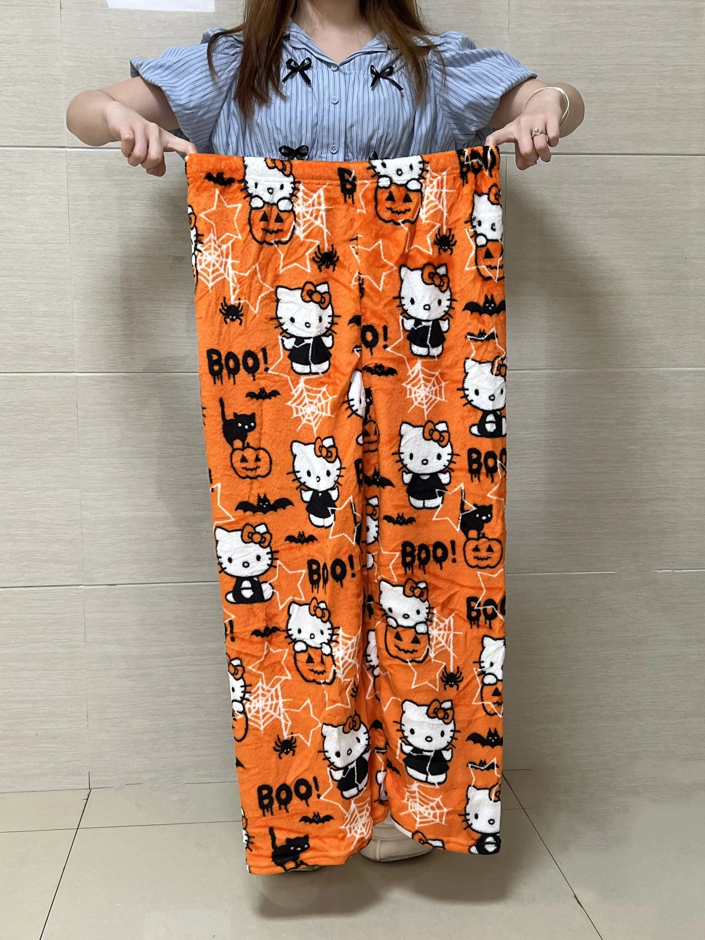 Y2K Hello Kitty Pajamas Pants Sanrio Anime Women's Pajama Pants Cartoon Couple Home Sleepwear Trousers Leisure Home Clothing