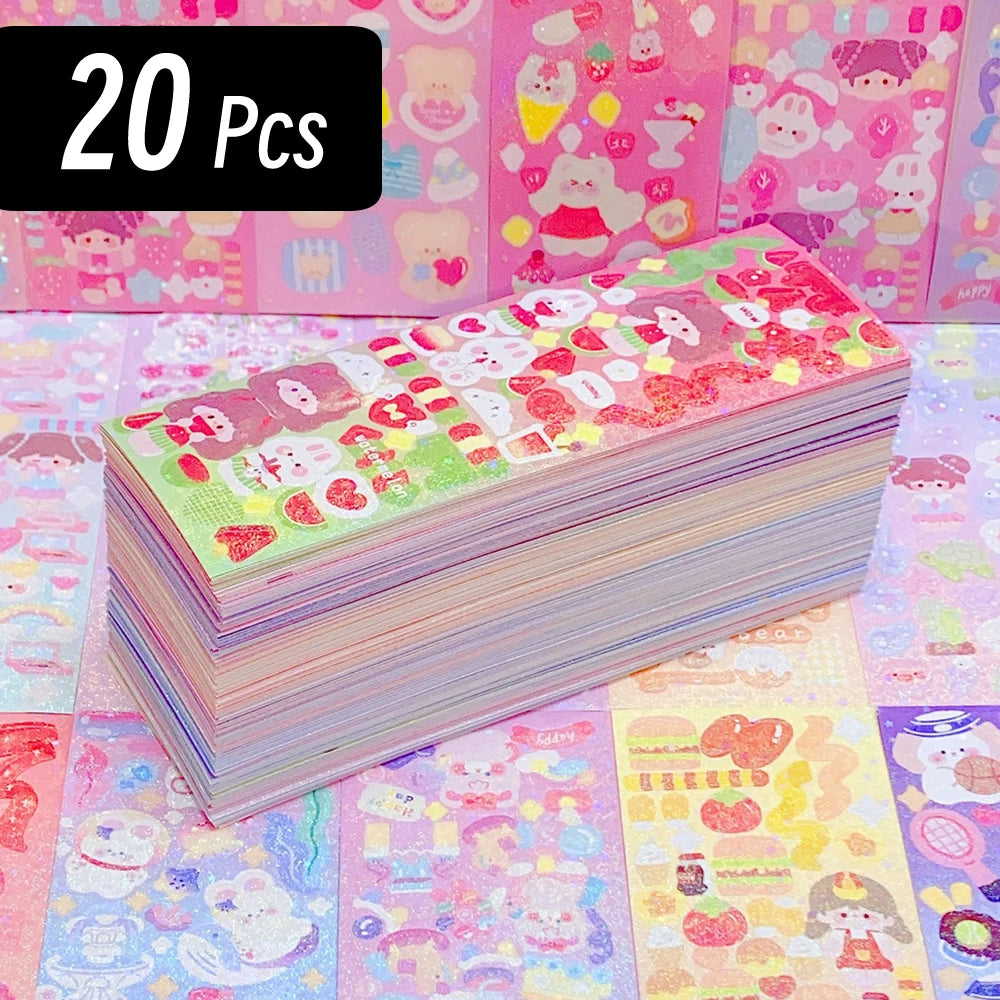 200p Kawaii Stickers for Kids Cute Stationary Aesthetic Diary Decoration Art Supplies Stickers for Scrapbooking Lot Korean Paper