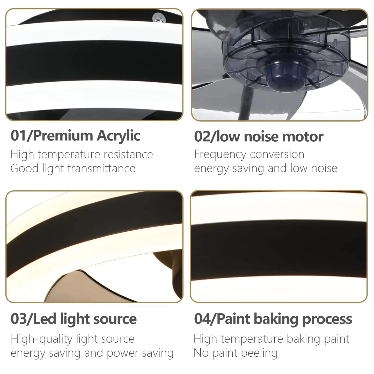 Modern Ceiling Fan (With Lighting) Silent LED Dimmable Ceiling Fan (With Remote Control) for Bedroom Study Dining Room,