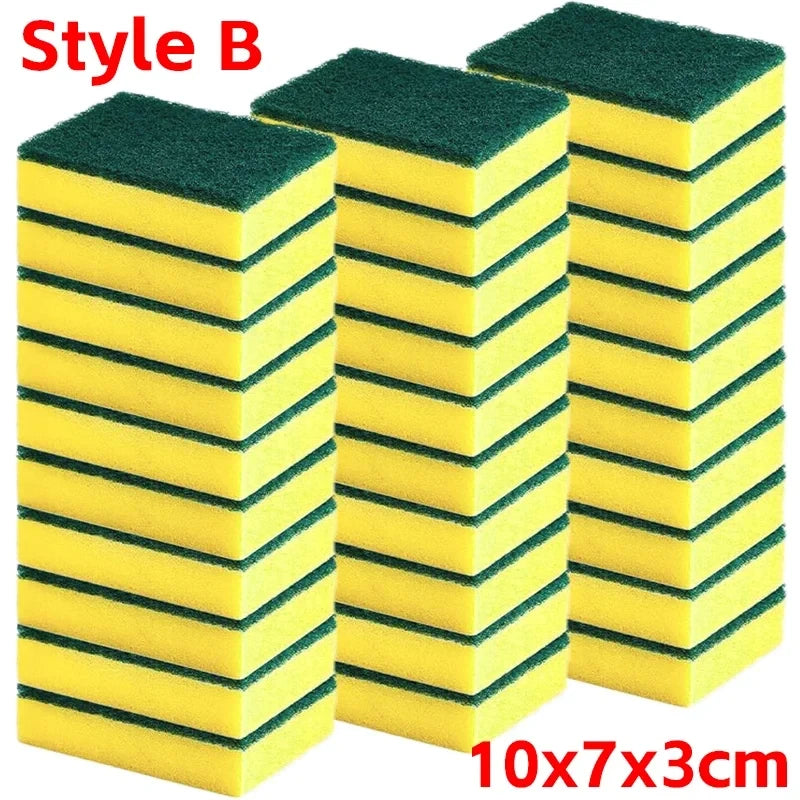 Double sided magic sponge for motorcycles, pots, and kitchens - heavy-duty grease cleaning sponge