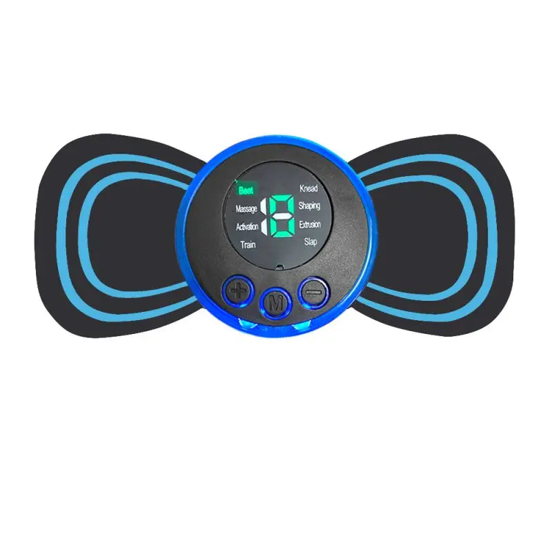 EMS Neck Massager Mini Neck Back Patch Stimulator Massager Pad Portable Gel Pad Sticker Ultra-Thin