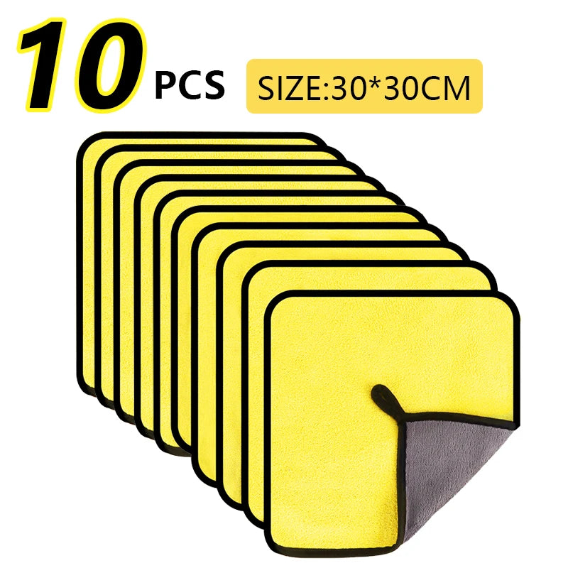 5/10/15/20pc Microfiber Car Cleaning Towel/ Multipurpose High Water Absorption Car Wash Towel/ Kitchen Cleaning Washing Cloth