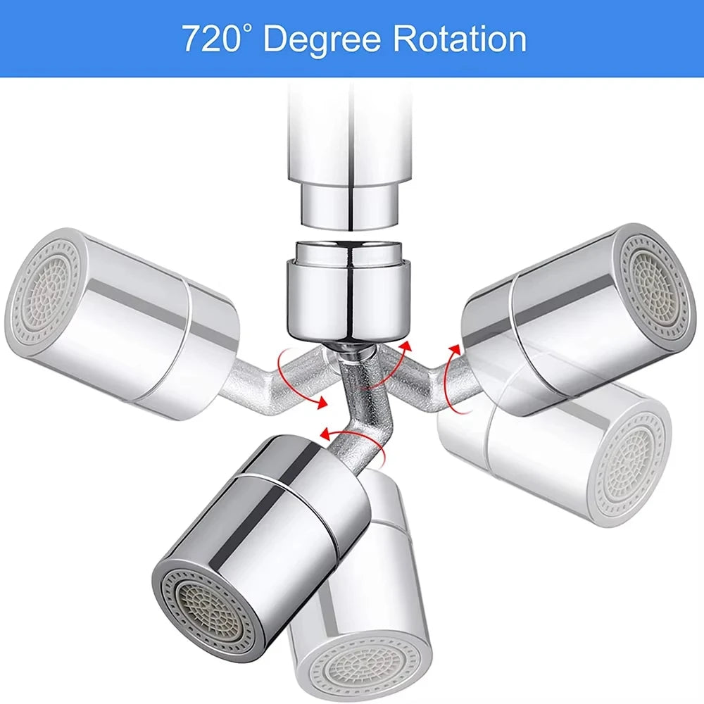 720 Degree Universal Faucet Washbasin Faucet Extension Adapter Aerator Splash Proof Rotating Water Saving ABS Plastic Faucet