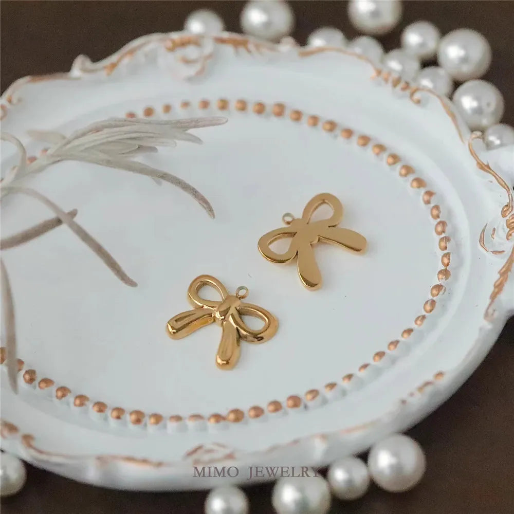 19 Different Styles Titanium Steel Plated 18k Gold DIY Jewelry Bracelet Handmade Sweater Chain Charm Pendant Accessories