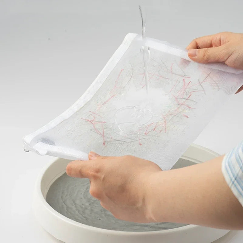 3/5/10pcs Mesh Zipper File Bag Waterproof Moisture-proof Zipper Folder Toy Storage Bag Storage Tools Cosmetic Organization Bag