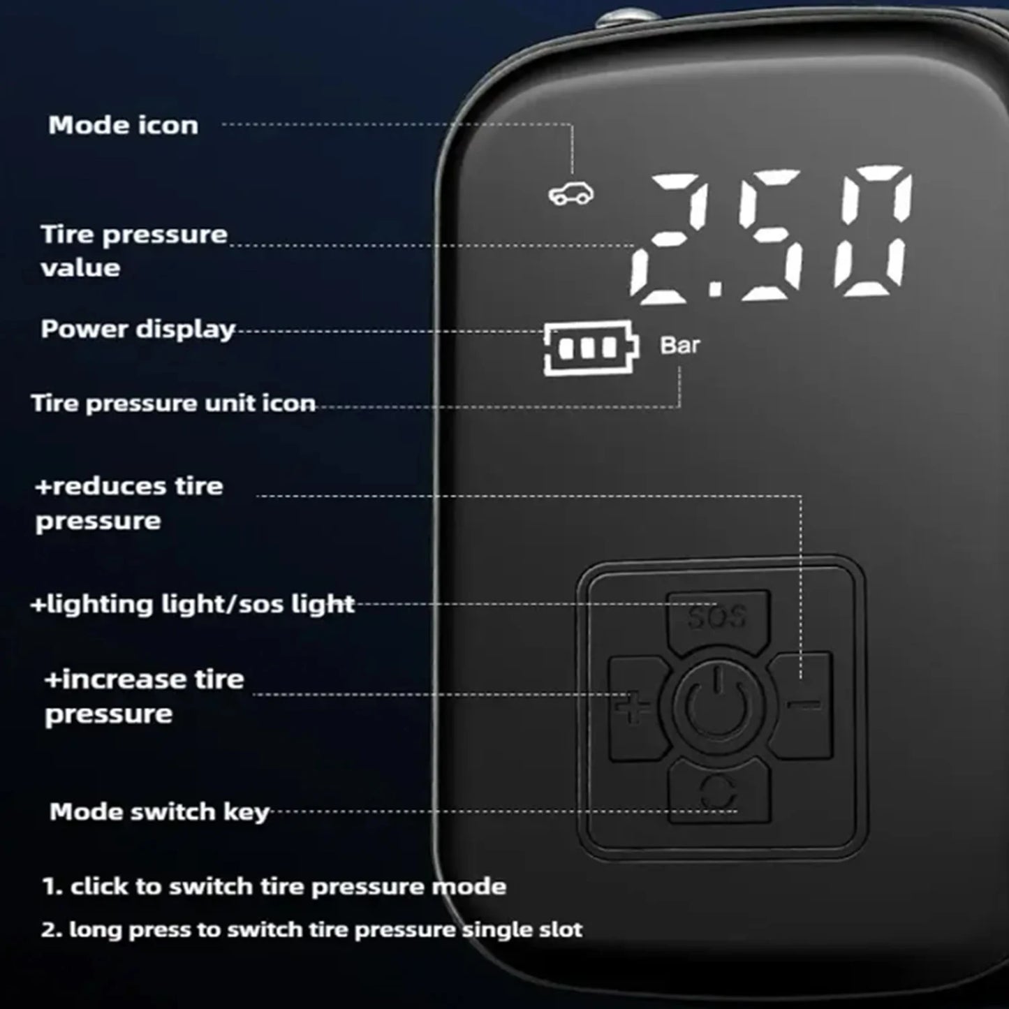 Tire Inflation Pump Car Air Compressor Micro Car Inflation Pump Digital Air Compressor for Cars Motorcycles, Bicycles