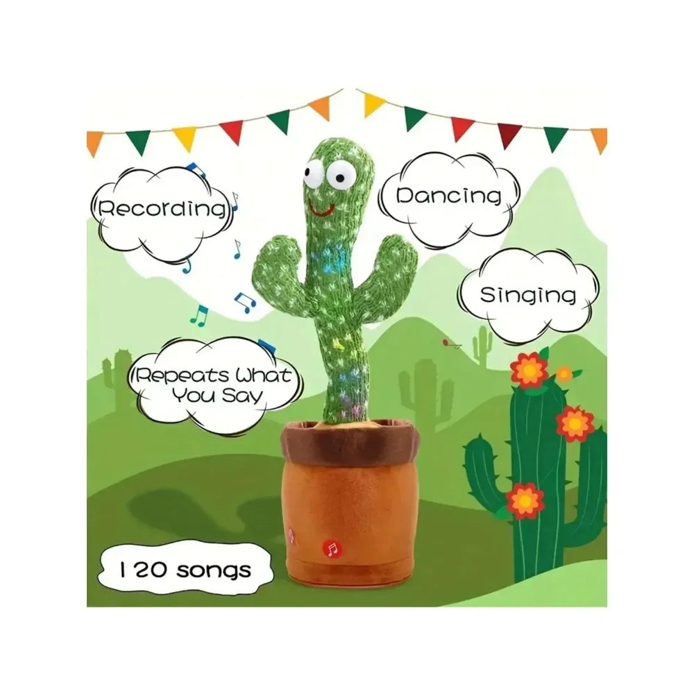1pc-Dancing Talking Cactus Toys for Baby Boys and Girls, Singing Mimicking Recording Repeating What You Say Voice Changer