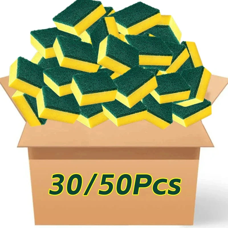 Double sided magic sponge for motorcycles, pots, and kitchens - heavy-duty grease cleaning sponge