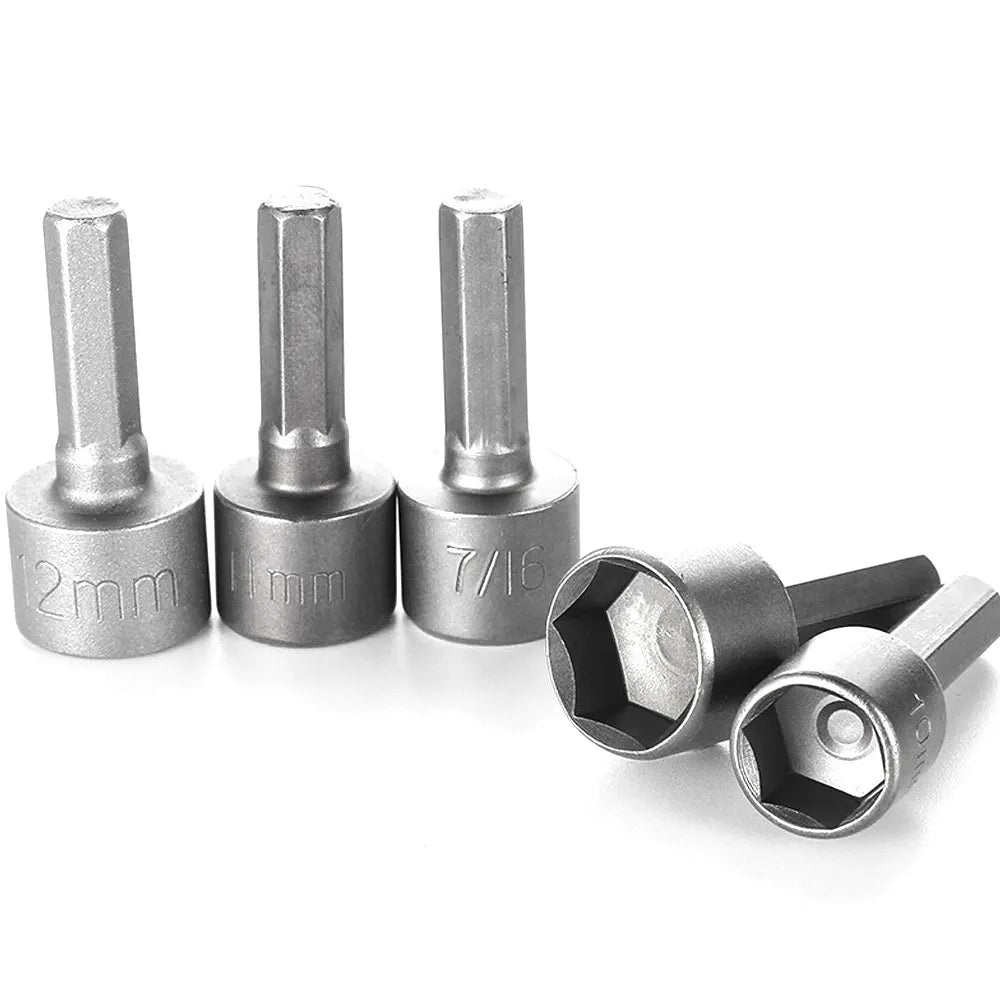 9/14PCS Hexagon Nut Driver Drill Bit Socket Screwdriver Wrench Set Drill Bit Adapter for Electric Screwdriver Handle Tool