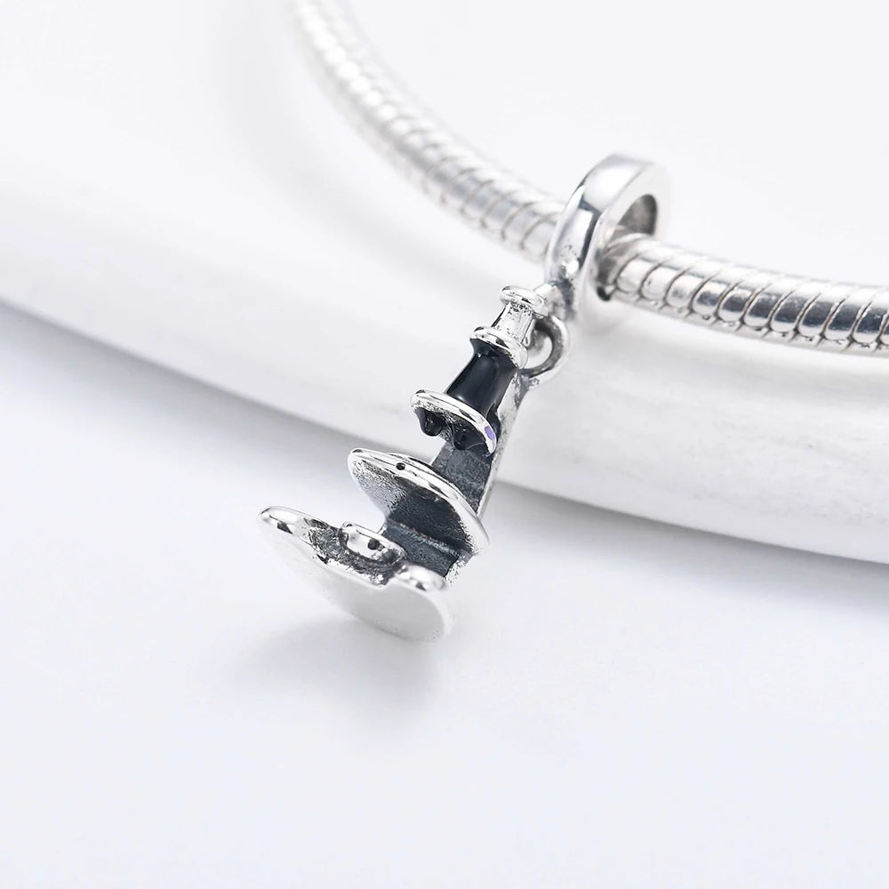 2023 Silver Teacher Pendant Fit Pandora Original Women Bracelet DIY Notebook Pencil Fine Dangle Jewelry Bachelor Cap Bead Charms
