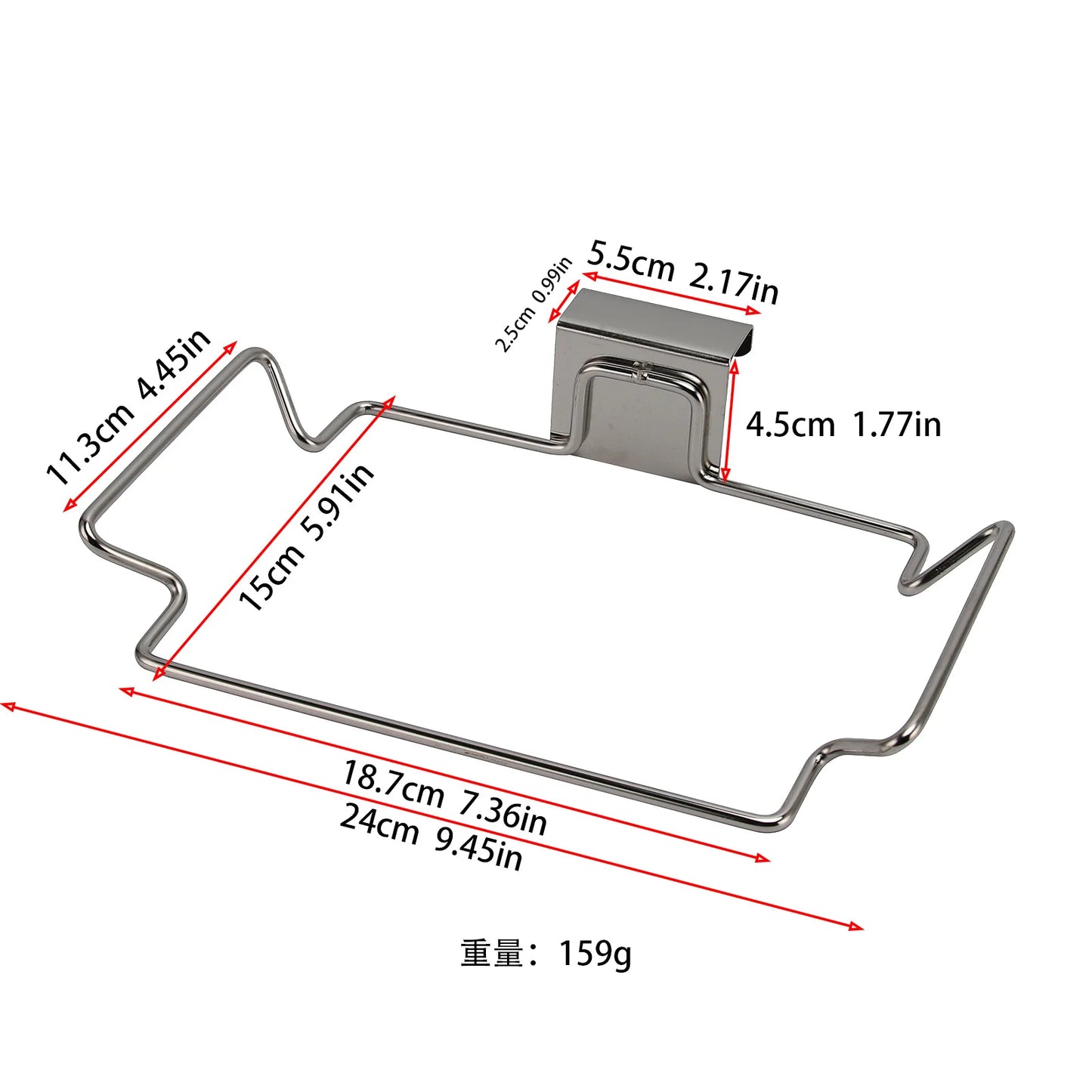 Kitchen Trash Rack Cabinet Door Garbage Bags Holder Stainless Steel Garbage Rack With Hanging Bracket Kitchen Gadgets garbagecan