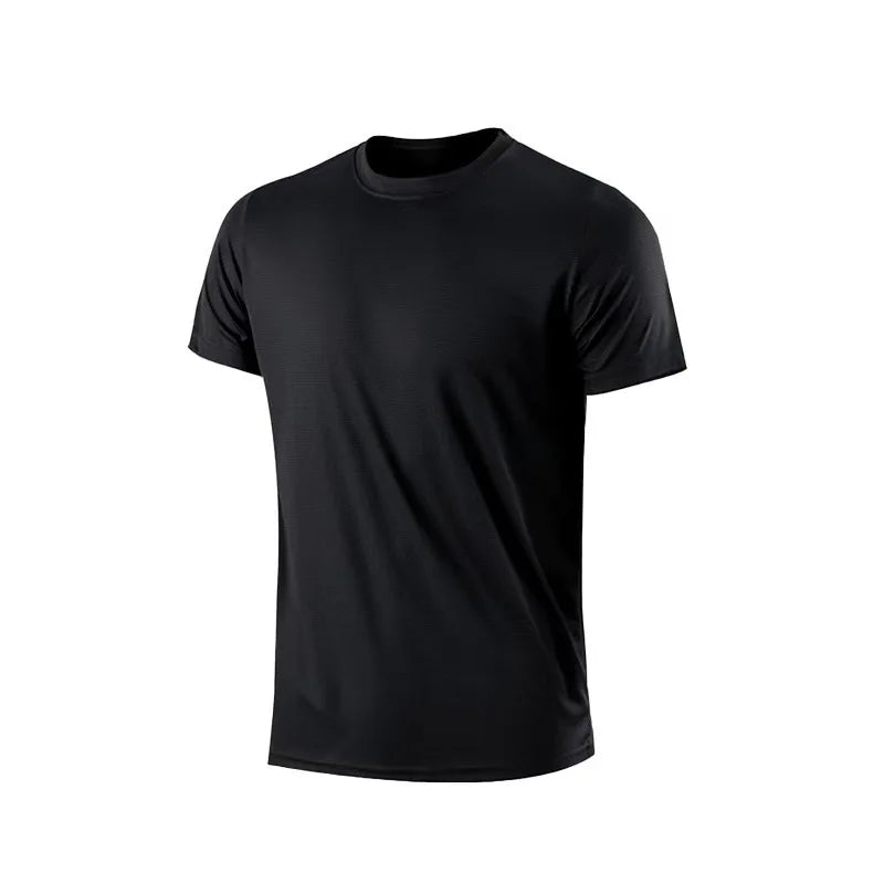 Running Moisture Wicking Round Neck T-Shirt Training Exercise Gym Sport Shirt Tops Lightweight Men's Quick Dry Short Sleeve Gym