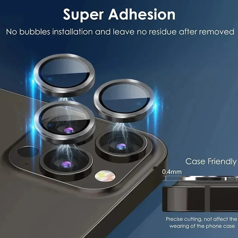 2-3pcs Metal Camera Lens Protector For iPhone 11 12 13 14 15 Pro Max 15 14 Plus 13 12 Mini Camera Glass on iPhone 14 Pro Max