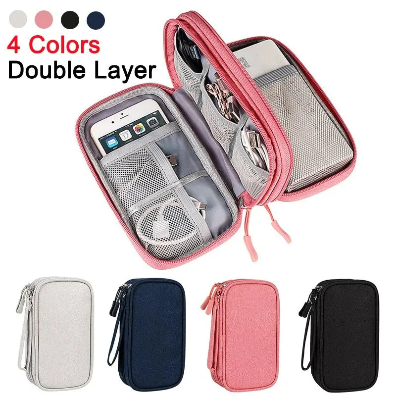 Travel Portable Digital Product Storage Bag: USB Data Cable Organizer, Headset Charging, and More in a Compact Treasure Box Bag