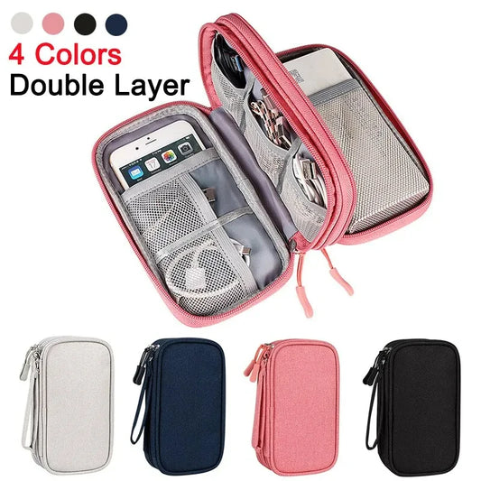 Travel Portable Digital Product Storage Bag: USB Data Cable Organizer, Headset Charging, and More in a Compact Treasure Box Bag