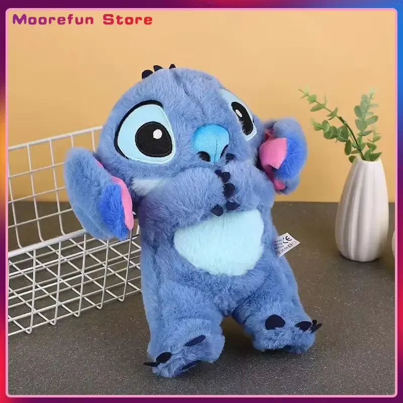 Kawaii Stitch Plush Doll For Baby, Sleeping Companion, Musical Sound Soothing With Air Bag And Light, Breathing Toys Gifts
