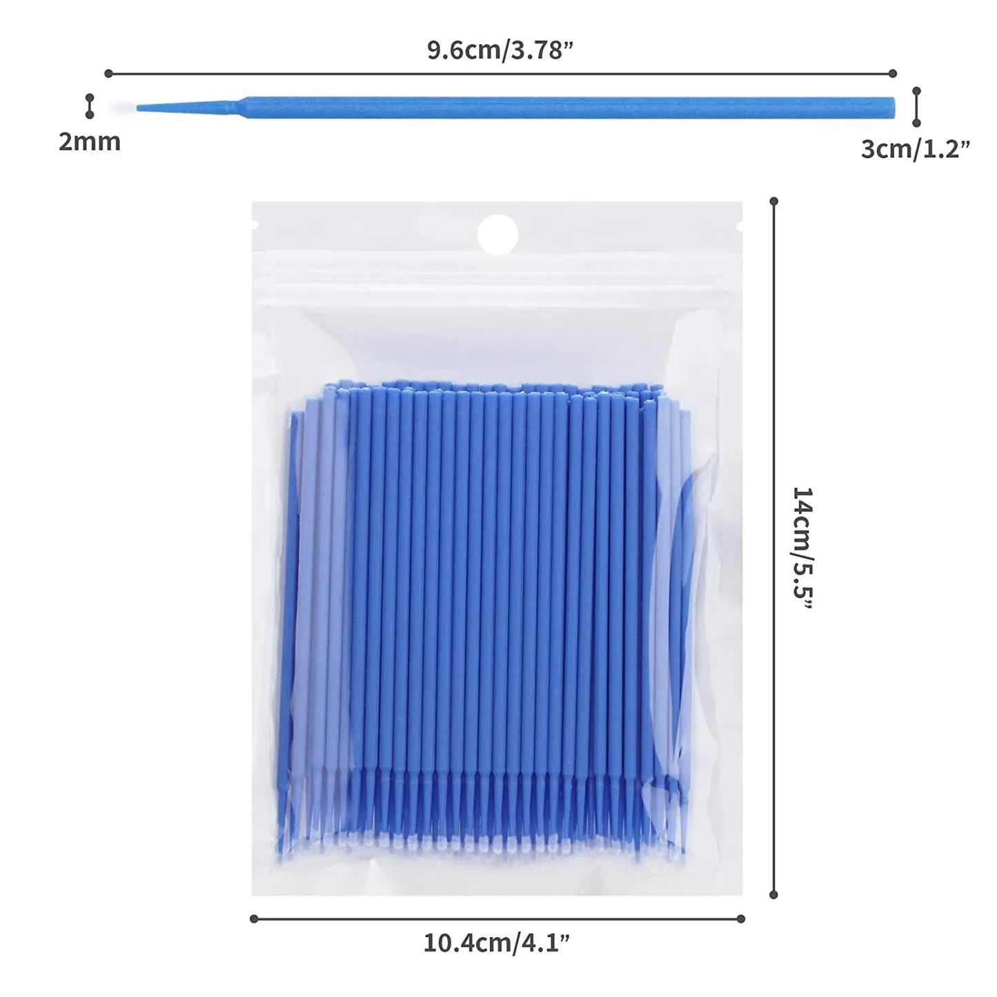 100pcs Disposable MicroBrush Eyelashes Extension Individual Lash Removing Swab Micro Brush For Eyelash Extension Tools