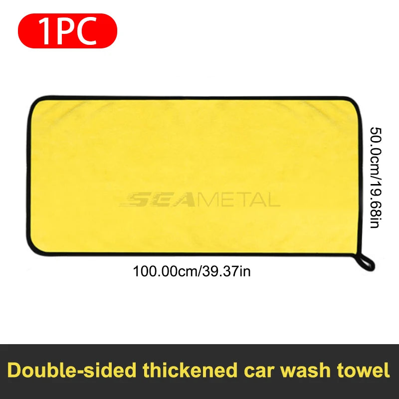 Cars Wash Microfiber Towel 30x30/60CM Car Cleaning Drying Cloth Hemming Cars Care Cloth Detailing Car Wash Towel
