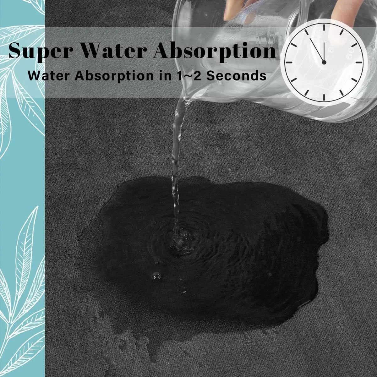 Tapete absorvente antiderrapante do assoalho, veludo coral, esteira da porta do banheiro, esteira do banho, decoração home