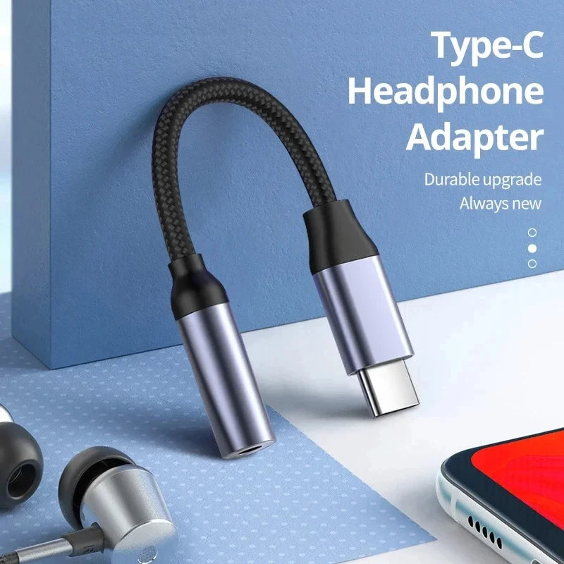 USB C To 3.5mm Female Headphone Jack Adapter Type C Aux Audio Cable Adapter For Samsung Galaxy Huawei Xiaomi iPad Pro Cell Phone