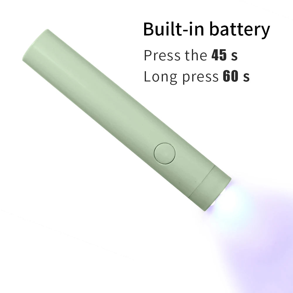 Convenient Handheld Mini UV Light Cure Nails Lamp for Gel Nails LED Nail Lamp for Gel Polish Manicure Nail Dryer for Fast Curing