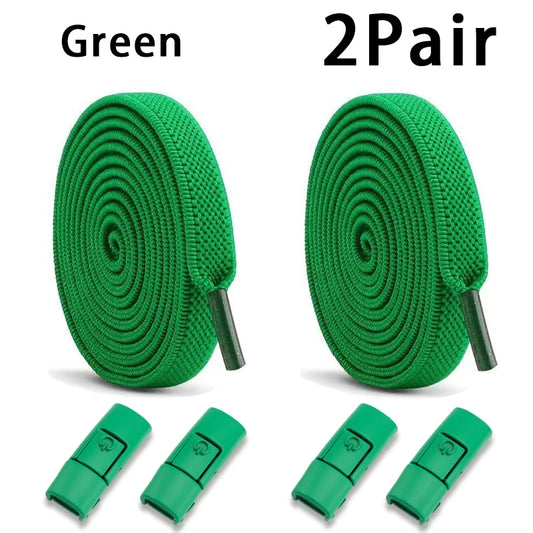 Elastic Laces Sneakers Tennis No Tie Shoe laces Lock Shoelaces without ties Kids Adult Shoelace Shoes Accessories 1Pair/2Pair