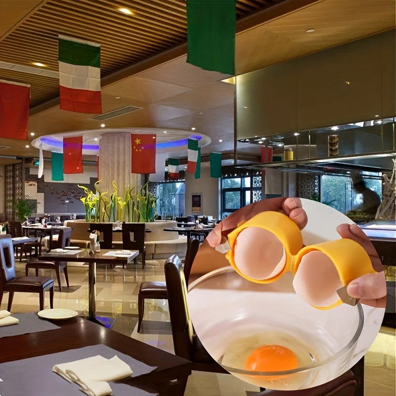 3pcs Stainless Steel Eggshell Separator - Quick Peel & Yolk Splitter, Durable Kitchen Baking Essential with Easy-Grip