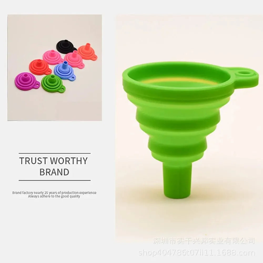 Car Engine Funnel Universal Silicone Liquid Funnel Washer Fluid Change Foldable Portable Auto Engine Oil Petrol Change Funnels