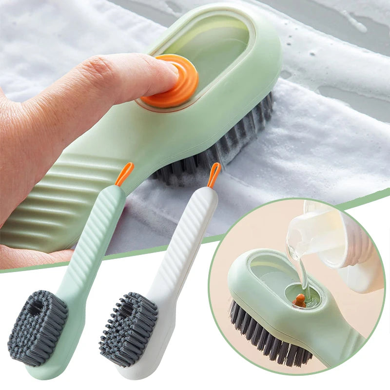 Cleaning Brush Soft Bristled Liquid Shoe Brush Long Handle Brush Clothes Brush Shoe Clothing Board Brush Household Cleaning