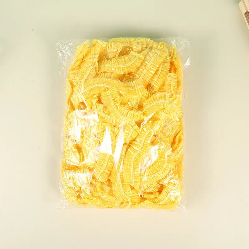 100/300pcs Disposable Plastic Shower Cap Elastic Disposable Shower Caps Anti Dust Waterproof Hat  Hair Salon Beauty Accessories